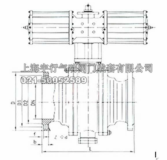 固定式气动球阀Q647(图2)