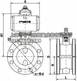 气动衬四氟法兰蝶阀D641F4(图7)
