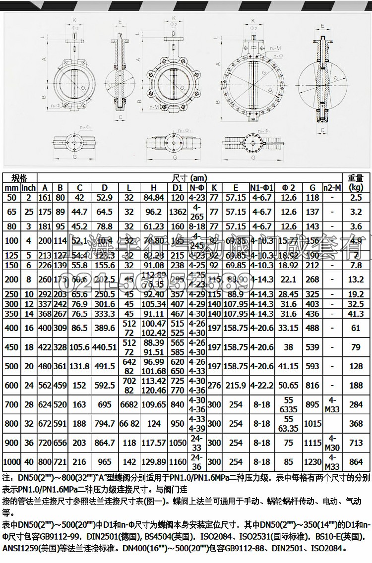 AT气动四氟蝶阀304板阀门DN40 dn50 65 80 100 dn150 200 300(图6)