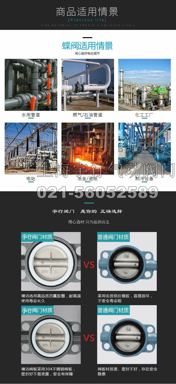 AT气动四氟蝶阀304板阀门DN40 dn50 65 80 100 dn150 200 300(图3)
