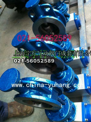 气动硬密封蝶阀D673H-16C DN100(图1)