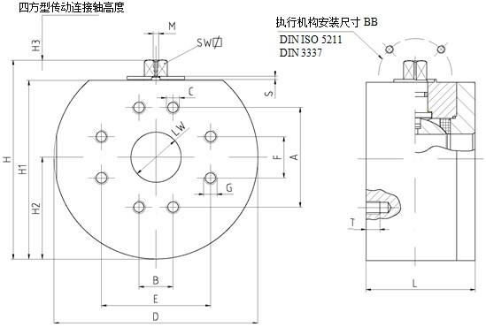 大通径高压球阀FCKH-SAE(连接形式SAE法兰)(图1)