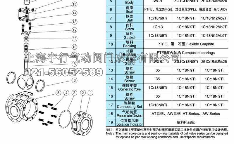 气动三通法兰式球阀Q644F/Q645F(图6)