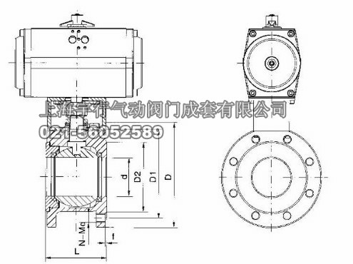 气动薄型球阀Q672F(图5)