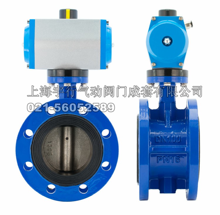 MDZK-GT-D641X-10/16Q 气动软密封法兰式蝶阀 球墨板(图4)