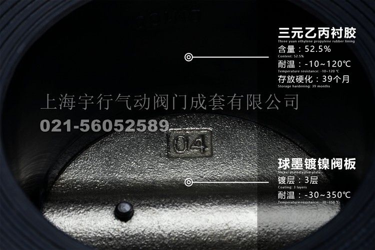 MDZK-GT-D641X-10/16Q 气动软密封法兰式蝶阀 球墨板(图8)