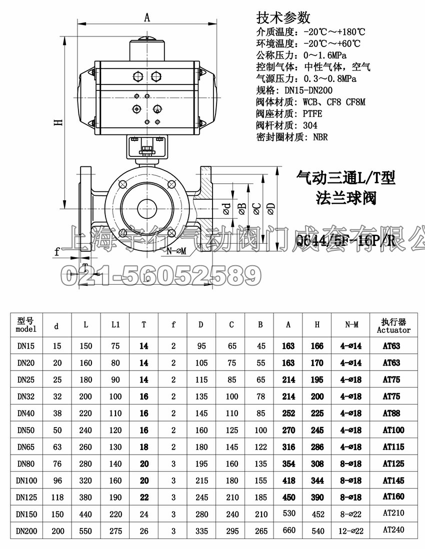 气动不锈钢高平台法兰球阀Q641F(图1)
