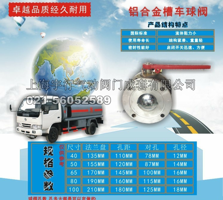 油灌车球阀 直通圆球阀 铝合金球阀 槽罐车球阀 洒水车球阀齐全(图5)