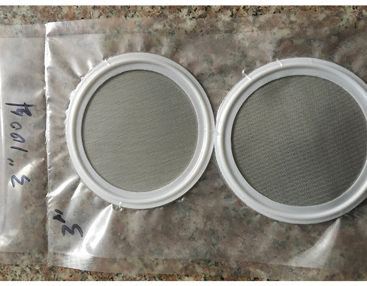 带过滤网卡箍垫圈硅胶食品级密封圈卫生级四氟特氟龙接头快装垫片(图4)