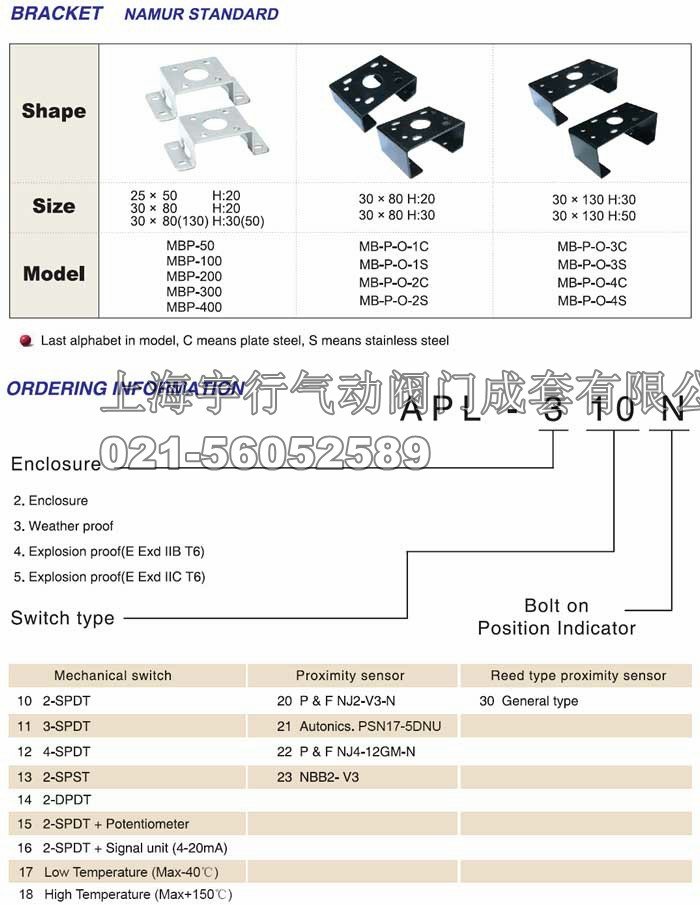 促销 APL-210N气动阀门限位开关 回讯器 回信器 阀位信号反馈装置(图31)