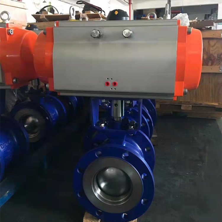 气动法兰式V型球阀VQ640F